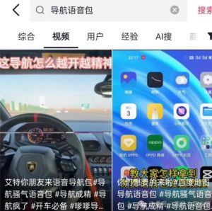 导航骚气语音包，0成本一天1000+闭着眼也能出单