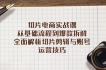 切片电商实战课：从基础流程到爆款拆解，全面解析切片剪辑与账号运营技巧财神社_创业网_资源网_网赚教程_创业项目_活动线报_技术资源财神社