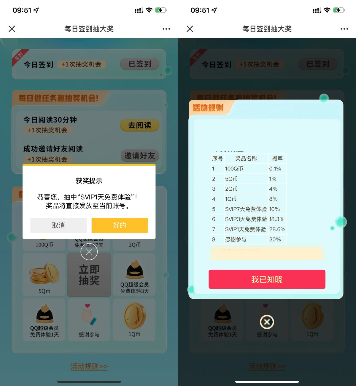 QQ每天签到1~100Q币或会员财神社_创业网_资源网_网赚教程_创业项目_活动线报_技术资源财神社