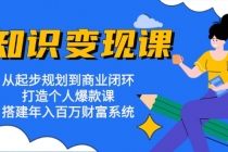 知识变现课：从起步规划到商业闭环 打造个人爆款课 搭建年入百万财富系统财神社_创业网_资源网_网赚教程_创业项目_活动线报_技术资源财神社