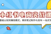 小红书电商实战课，从基础认知到赚钱模式，再到笔记制作与发布 一站式学习财神社_创业网_资源网_网赚教程_创业项目_活动线报_技术资源财神社