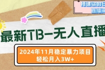 最新TB-无人直播 11月最新，打造你的日不落直播间，轻松月入3W+财神社_创业网_资源网_网赚教程_创业项目_活动线报_技术资源财神社