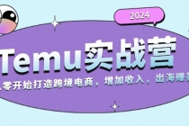 2024Temu实战营：从零开始打造跨境电商，增加收入，出海赚美金财神社_创业网_资源网_网赚教程_创业项目_活动线报_技术资源财神社