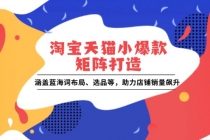 淘宝天猫小爆款矩阵打造：涵盖蓝海词布局、选品等，助力店铺销量飙升财神社_创业网_资源网_网赚教程_创业项目_活动线报_技术资源财神社