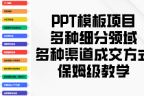 【财神社】PPT模板项目，多种细分领域，多种渠道成交方式，保姆级教学财神社_创业网_资源网_网赚教程_创业项目_活动线报_技术资源财神社