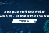 【财神社】deepSeek快速驯服教程，从零开始，轻松掌握数据分析技能财神社_创业网_资源网_网赚教程_创业项目_活动线报_技术资源财神社